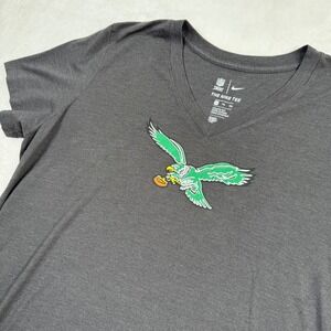 Nike NFL Philadelphia Eagles V-Neck T-Shirt Mens XXL Charcoal Grey Tri-Blend Tee